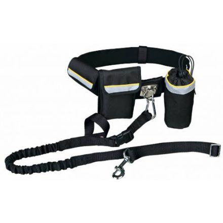 Trixie Waist Belt with Leash - Derékra csatolható futópóráz (60-120cm/40mm)póráz:1-1.35cm/25mm