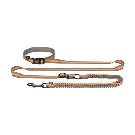 Trixie Jogging Leash - jogging póráz (papaja,szürke) kutyák részére (1.33-1.8m/Ø20mm)