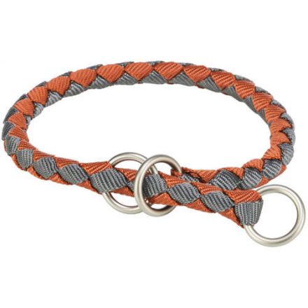 Trixie Cavo Stop-the-pull Collar - fonott nyakörv (rozsdabarna/grafit szürke) kutyák részére (S-M) 35-41/Ø12mm