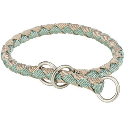 Trixie Cavo Stop-the-pull Collar - fonott nyakörv (zsálya/homok) kutyák részére (S-M) 35-41/Ø12mm