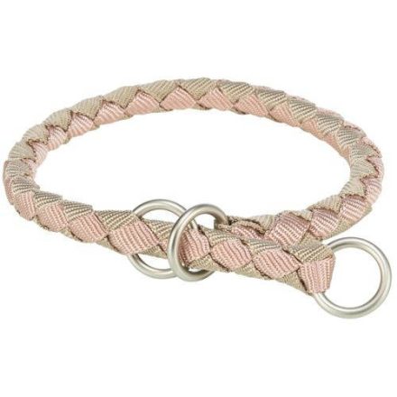 Trixie Cavo Stop-the-pull Collar - fonott nyakörv ( mályva/homok) kutyák részére (S-M) 35-41/Ø12mm