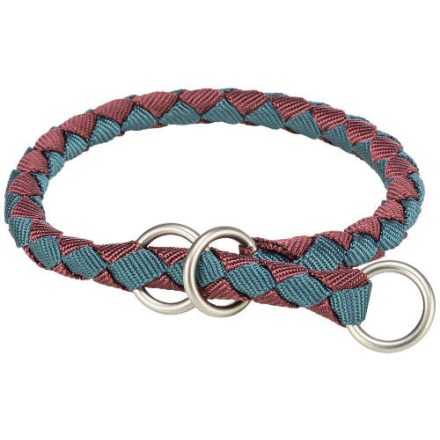 Trixie Cavo Stop-the-pull Collar - fonott nyakörv (sangria málna/benzin) kutyák részére (M) 39-45/Ø12mm