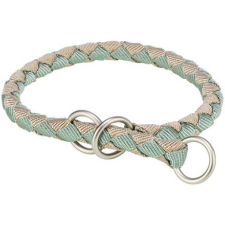 Trixie Cavo Stop-the-pull Collar - fonott nyakörv (zsálya/homokszín) kutyák részére (M) 39-45/Ø12mm