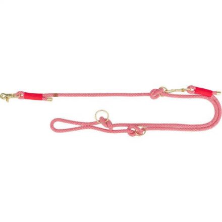 Trixie soft rope adjustable lead - kiképzőpóráz, fontt kötélből (piros/krém) kutyák részére (M-L:2m/Ø10mm)