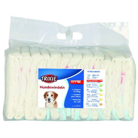 Trixie Diapers for Female Dogs - pelenka nőstény kutyák részére (S-M/12db)