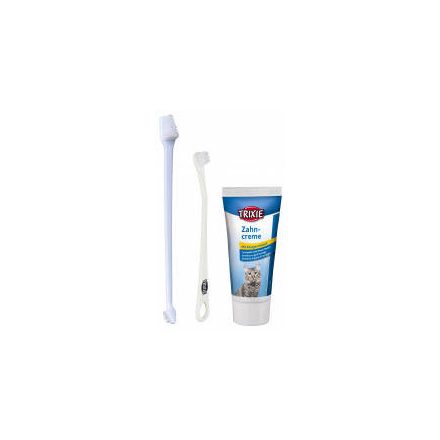 Trixie Dental Hygiene Set - fogkefe és fogkrém szett macskák részére