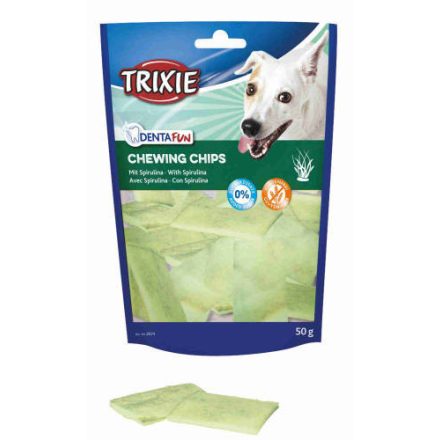 Trixie Denta Fun Spirulina Chewing Chips - jutalomfalat (rágó chips spirulina) kutyák részére (50g)