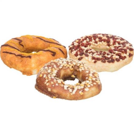 Trixie donuts - jutalomfalat (3 féle, kacsa,tőkehal,csirke) kutyák részére (ömlesztett) Ø10cm/100g