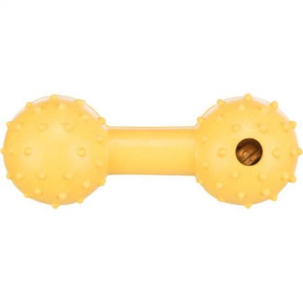 Trixie Dumbbell - natúr gumi játék (csörgős súlyzó) kutyák részére (12cm)