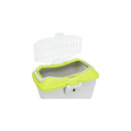 Trixie Mini-Capri Transport Box - szállítóbox (zöld,világosszürke) 2kg alatti kisállatok részére (40x22x30cm)