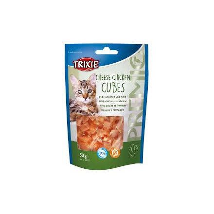 Trixie Premio Cheese Chicken Cubes - jutalomfalat (csirke,sajt) macskák részére (50g)