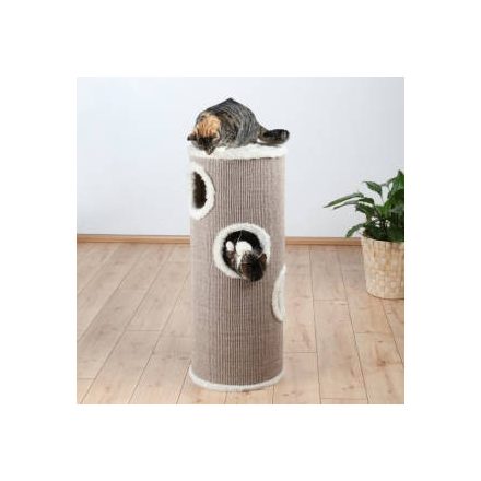 Trixie Edoardo Cat Tower - torony kaparófa (tópszín/krém) macskák részére (100cm)