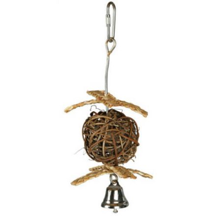 Trixie Wicker Ball with Sisal Rope - játék (szizál) díszmadarak részére (Ø5.5cm)