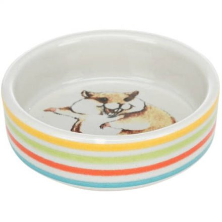 Trixie Ceramic Bowl - kerámia tál (színes,mintás) rágcsálók részére (80ml /Ø8cm)