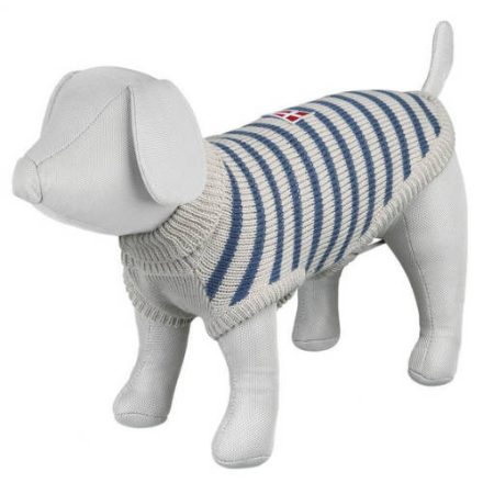 Trixie Milton Dog Pullover - pulóver (szürke/kék) kutyák részére (XXS) 24cm - KIFUTÓ TERM.