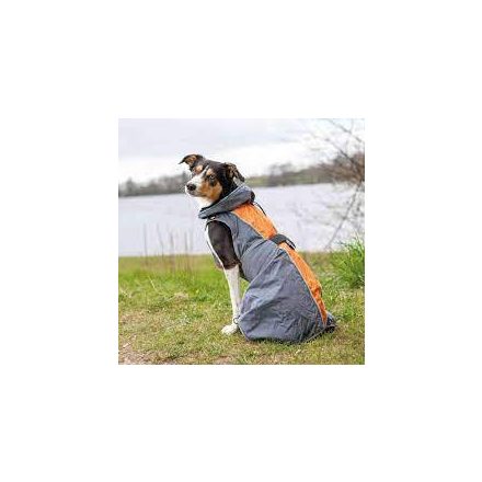 Trixie Solid Raincoat for Dogs - esőkabát (szürke,narancs) kutyák részére (XS) 25cm -kifutó termék