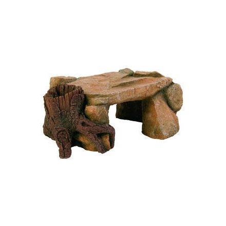 Trixie Rock Plateau with Tree Stump - dekoráció akváriumba (25cm)