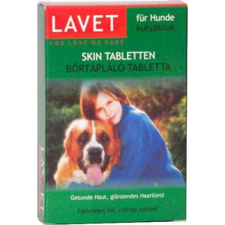 Lavet Skin Tabletten - Vitamin készítmény (bőrtápláló) kutyák részére 50g/50db tbl.