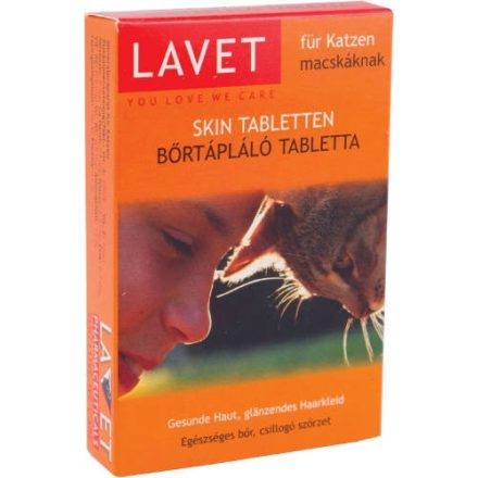 Lavet Skin Tabletten - Vitamin készítmény (bőrtápláló) macskák részére 42,5g/50db tbl.