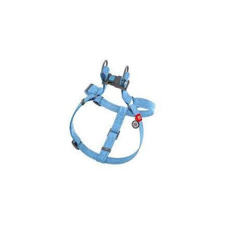 WAUDOG Re-Cotton Harness (S) - hám újrahasznosított pamutból (QR kódos, fényvisszaverő csíkkal, világoskék) kutyák részére (40-55cm/15mm)