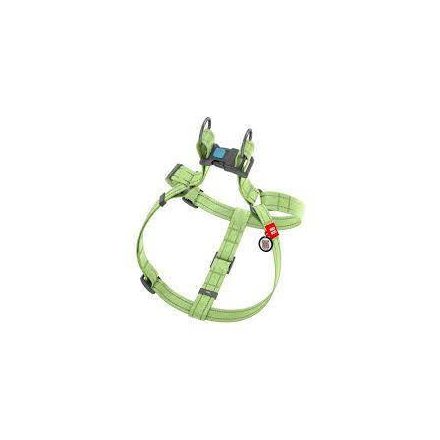 WAUDOG Re-Cotton Harness (S) - hám újrahasznosított pamutból (QR kódos, fényvisszaverő csíkkal, világoszöld) kutyák részére (40-55cm/15mm)