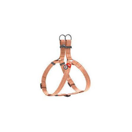 WAUDOG Re-Cotton Harness (M) - hám újrahasznosított pamutból (QR kódos, fényvisszaverő csíkkal,narancssárga ) kutyák részére (50-80cm/20mm)