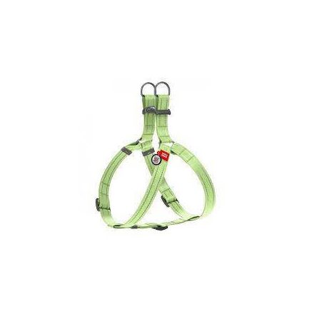 WAUDOG Re-Cotton Harness (M) - hám újrahasznosított pamutból (QR kódos, fényvisszaverő csíkkal, világoszöld ) kutyák részére (50-80cm/20mm)