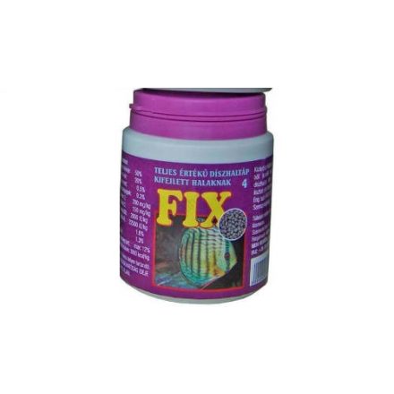 Fix 4 - teljesértékű díszhaltáp (lila) fejlett halak részére (200ml)