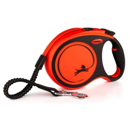 Flexi Xtreme "L" (black/orange) - szalagos automata póráz (8m)