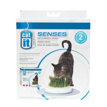 Hagen Catit Design Senses Grass Garden Kit - újratölthető macskafű tartó (2 csomag)