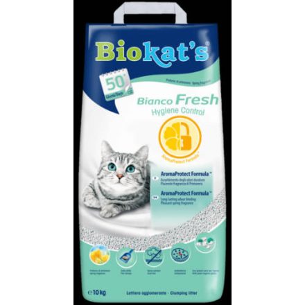 Gimpet Biokats Bianco Fresh - csomósodó macskaalom friss illattal (10kg)