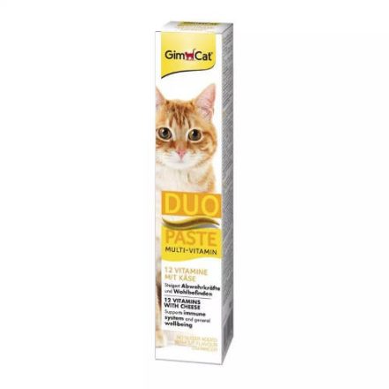 GimCat Duo Paste Multi-Vitamin - kiegészítő eleség (paszta,sajtos) macskák részére (50g)