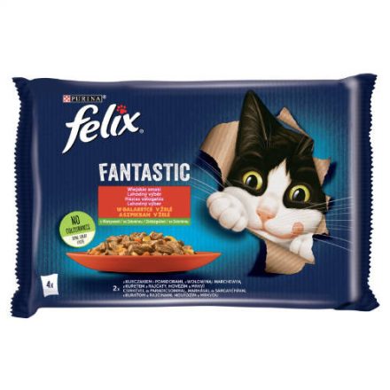 Felix Fantastic Multipack Húsos Válogatás Zöldségekkel Aszpikban 4x85g