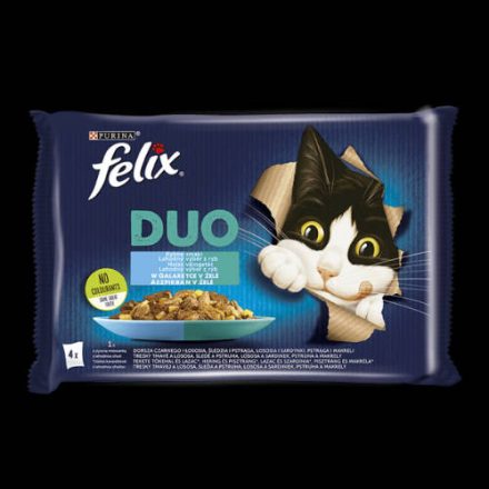 Felix Fantastic Duo Multipack Halas Válogatás Zöldségekkel Aszpikban 4x85g