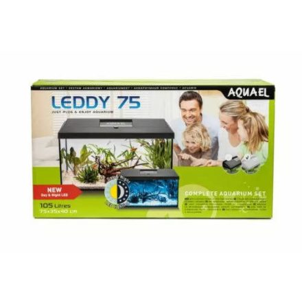 AquaEl Leddy Plus 75 Day&Night black - akvárium szett (fekete) 105liter (75x35x40cm)