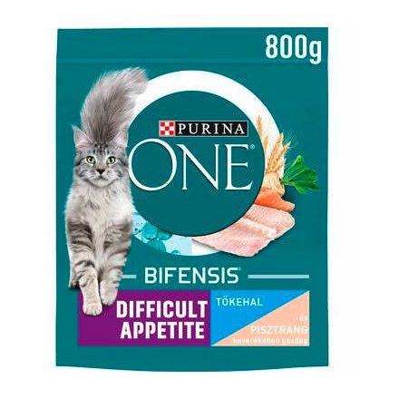 Purina ONE Difficult Appetite - száraztáp (tőkehal, pisztráng) macskák részére (800g)