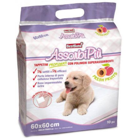 AssorbiPiu Hygiene Pad Nappy - Helyhez szoktató - kutyapelenka (gyümölcs illattal) 60x60cm (10db)