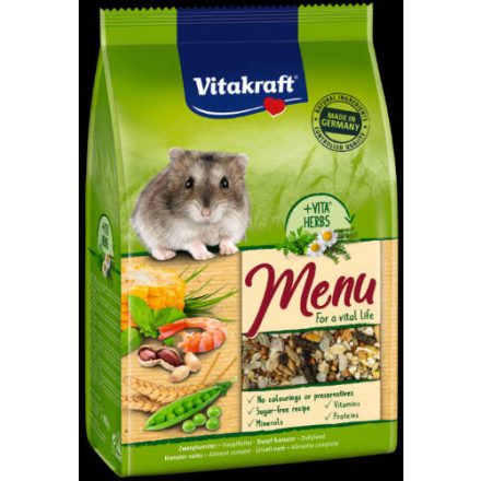 Vitakraft Menu (törpehörcsög) - teljes értékű eledel (400g)