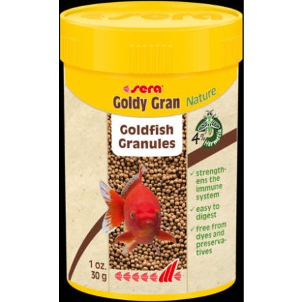 Sera Nature Goldy Gran - granulátum táplálék aranyhalak számára (100ml/30g)