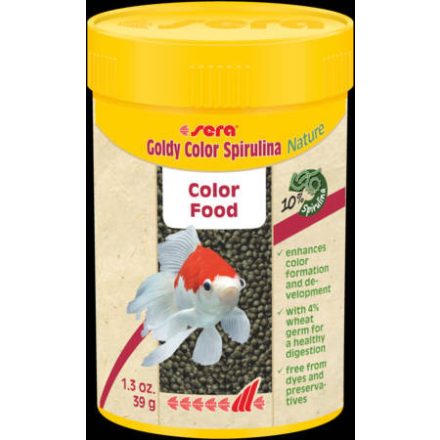 Sera Nature Goldy Color Spirulina - granulátum táplálék aranyhalak számára (100ml)