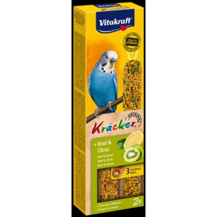 Vitakraft Kracker Dupla Rúd (citrus,kiwi) – kiegészítő eleség Hullámos papagáj részére (60g)