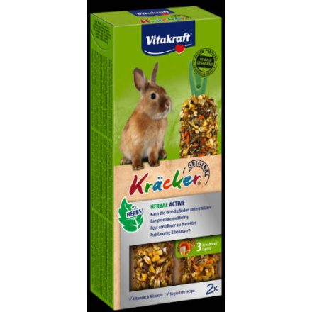 Vitakraft Kracker Dupla Rúd (Herbal Active) – kiegészítő eleség nyulak részére (112g)