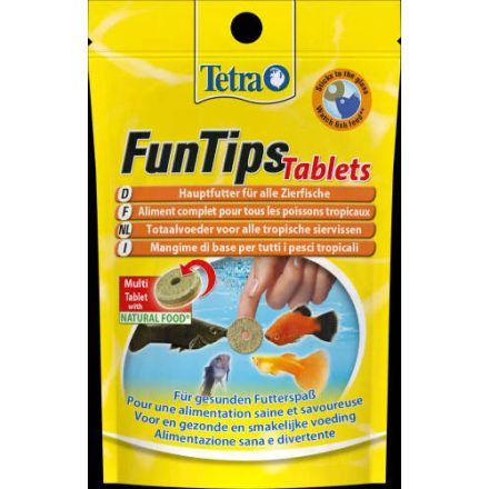 Tetra FunTips Tablets - ragacsos táplálék tabletta trópusi halak számára (20db/8g)