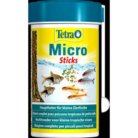 Tetra Micro Sticks - főtáplálék (lebegő, lassan süllyedő) apró díszhalak részére (100ml/45g)