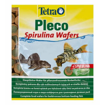 Tetra Pleco Spirulina Wafers - díszhaltáp (növényevő) algaevő halak részére (15g)