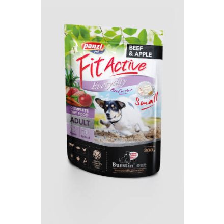 Panzi FitActive Everyday Small Adult (marha,alma) száraztáp - Kistestű felnőtt kutyák részére (300g)