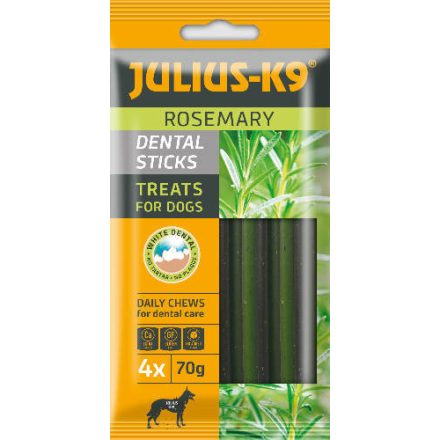 JULIUS K-9 Dental Sticks - jutalomfalat (rozmaringgal)  kutyák részére (70g)