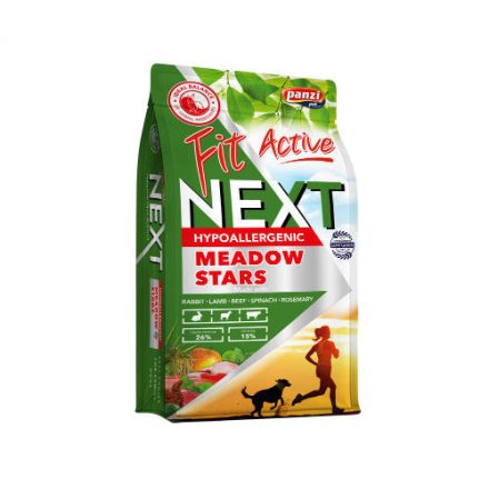 Panzi FitActive Next Meadow Stars Adult (nyúl,bárány,marha,rizs,alma) száraztáp (3 kg) - Ételallergiás, felnőtt kutyák részére