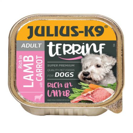 Julius-K9 Dog Terrine Adult Lamb&Carrot - nedveseledel (bárány,sárgarépa) felnőtt kutyák részére (150g)