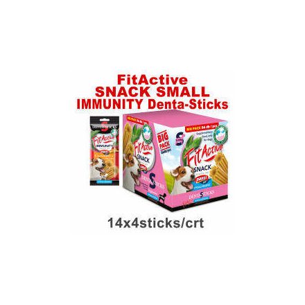 FitActive SNACK Denta-Sticks Hypoallergenic Immunity "S" - jutalomfalat (vörösáfonya, kurkuma) kutyák részére (14dbx140g/#) - csak kartonra